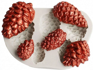 Moule en silicone écologique et non toxique à 5 cavités en forme de fleur de Noël pour gâteaux, fondants, chocolats, bonbons et décorations en sucre - Product Image 2