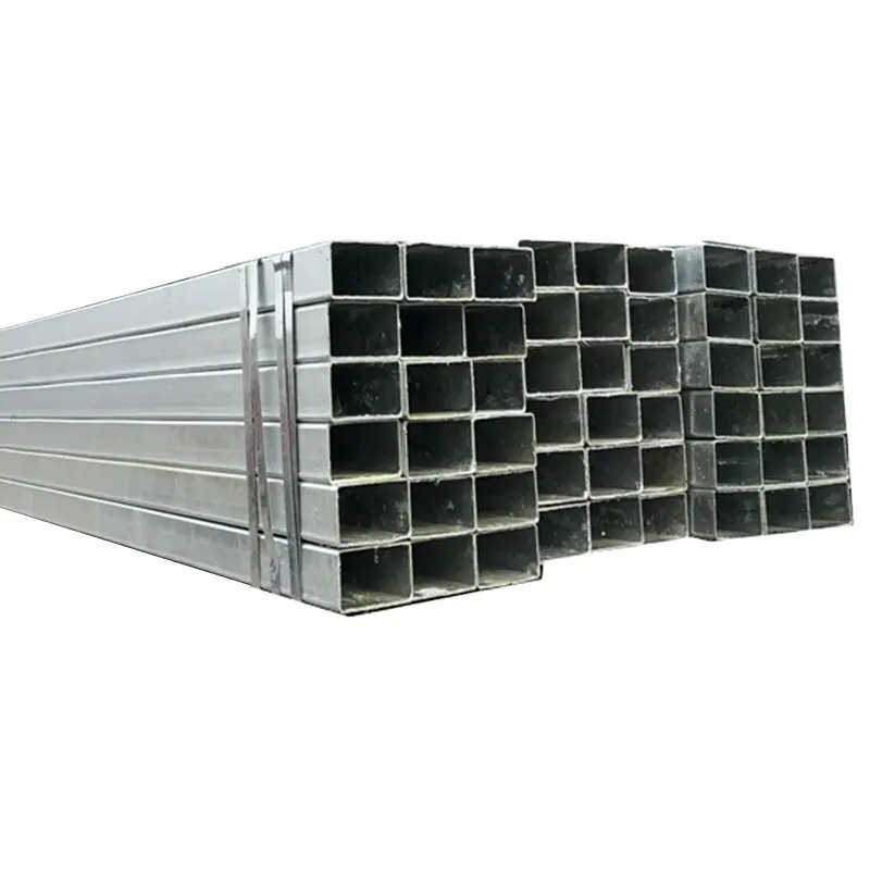 Square Pipe Iron Pipe Price 50*50 Galvanised Rectangular Steel Specification 1.5 Inch Galvanized Steel Structure Pipe Erw Q195