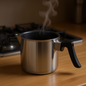 <b>Milk</b> Pot With Spout Stainless Steel 1.5L For Cooking And Heating - Product Image 3