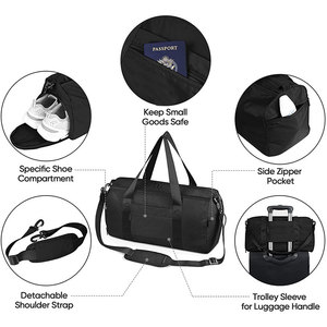 <span class=keywords><strong>Sac</strong></span> de sport léger et compact, imperméable, pour week-end, pour femmes et hommes, avec compartiments pour chaussures et vêtements mouillés - Product Image 3