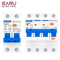 Type AC230V MCB protecteur de fuite RCBO Protection contre les courts-circuits de surcharge disjoncteur de courant résiduel interrupteur RCCB EAB6L
