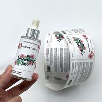 Étiquettes imprimées autocollantes personnalisées de luxe imperméables de 50ml pour pot de flacon compte-gouttes