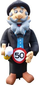 Figura Inflable Gigante Personalizada de Personaje Masculino con Impresión Vívida y Jarra de Cerveza para Celebración de Día de Nacimiento de <span class=keywords><strong>50</strong></span> Años, Evento Comercial - Product Image 5