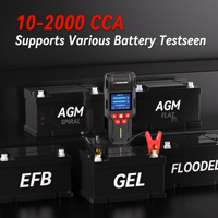 Probador Universal de Baterías de Litio, Analizador de Baterías de 12V y 24V con Impresora, Auto Smart 10-2000 CCA