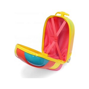 Bouncie Multicolor <strong>Rainbow</strong> Children <strong>Suitcase</strong> 16 Inch Luggage Kids Trolley Bag Spinner Cartoon Unisex Hard ABS Fashionable 1pc - Product Image 6