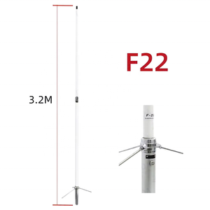 เสาอากาศวิทยุสมัครเล่น F22 144-174MHz กำลังขยายสูง เสาอากาศสถานีฐาน 3.2 ม. VHF แบบรอบทิศทาง ทำจากไฟเบอร์กลาส - Product Image 2