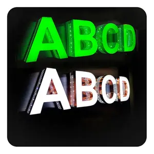 Customized company advertising logo, large acrylic led electronic signboard free design front lighting