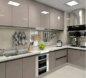 Muebles de Cocina Modernos de Alta Gama, Estilo Italiano, Laminado Blanco de Lujo, en Paquete Plano - Product Image 1