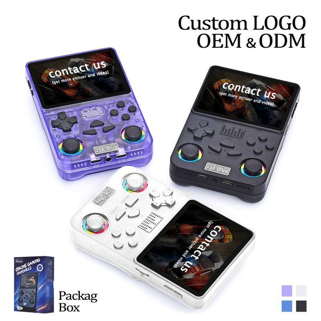 Newest Design J36 Ultra Open-source 64GB Portable Retro Handheld Game Console Linux System Wi-Fi for PSP for PS1 Play Games