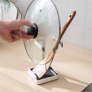 Modern <b>Kitchen</b> Hot Pot Lid and Spoon Storage Rack Multifunctional Freestanding <b>Organizer</b> - Product Image 1