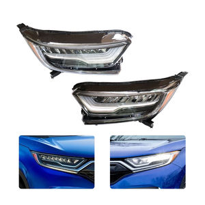 Para <span class=keywords><strong>Honda</strong></span> <span class=keywords><strong>CRV</strong></span> 2017-2021 <span class=keywords><strong>Touring</strong></span>, faros delanteros LED completos, montaje de faros delanteros, negro, claro, izquierdo + derecho, par 33150TLAA11 - Product Image 2