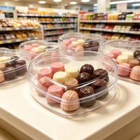 Boîte de présentation transparente en plastique alimentaire en forme de cœur pour tiramisu, idéale pour les pâtisseries, les boutiques de desserts et la restauration