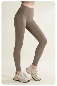 Leggings de fitness élastiques à taille haute pour femmes, légers, sans coutures, doux et confortables pour le yoga