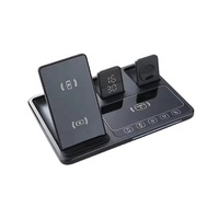 Cargador Inalámbrico con Reloj Despertador Táctil, Rotación Automática, 3 en 1, Reloj Despertador Digital, Ideal para iPhone 15 Pro Max