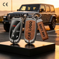 Cover per Chiavi Auto in Lega di Zinco ad Alte Prestazioni, Antiurto, Portatile, in Pelle, per Jeep Wrangler JL