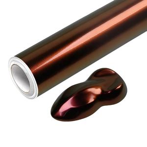 <span class=keywords><strong>Film</strong></span> de changement de couleur super caméléon rouge à or brillant pour enveloppement de voiture en vinyle complet, paillettes - Product Image 1