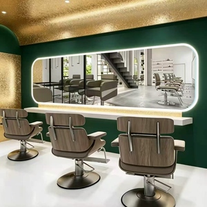 Horizontal Oval Smart <b>Makeup</b> <b>Led</b> <b>Mirrors</b> Full Length Wall Mount Dressing Salon <b>Mirrors</b> Luxury Salon <b>Mirrors</b> Barber Shop <b>Mirrors</b> - Product Image 1