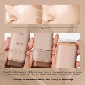 Stick de fond de teint, stick correcteur, stick de contouring, stick de maquillage crème avec pinceau intégré, correcteur visage pour femme - Product Image 3