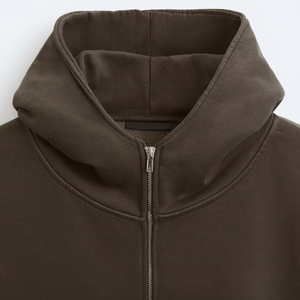 เสื้อฮู้ดมีซิปสำหรับผู้ชาย, เสื้อฮู้ดแนวสตรีทโอเวอร์ไซส์วินเทจ - Product Image 1