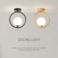 Luminaires de plafond en fer LED créatifs, luminaires modernes pour chambre à coucher