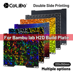 Pour Bambu Lab H2D/H2D AMS Combo/H2D Laser Combo complet double face 350*320mm PEI plaque de construction nouvelle condition tête d'impression - Product Image 1