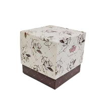 Boîtes cadeaux rigides en carton recyclé, écologiques, avec couvercle à rabat, finition mate, personnalisées, de luxe, avec logo, réutilisables pour les bougies ou les jouets