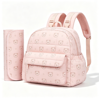 Sac à dos à couches, mini sac de voyage pour bébé, matelas à langer, sac de voyage matelassé, poches isothermes, sangles pour poussette, polyester résistant à l'eau