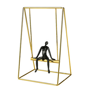 Tác phẩm điêu khắc Bắc Âu sắt Swing nhân vật phòng khách Máy tính để bàn tủ rượu Nhà Sáng tạo TV Tủ trang trí Đối tượng mục - Product Image 5