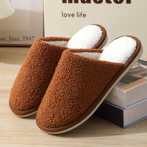 Pantuflas Unisex Ligeras Antideslizantes de Piel Sintética Suave para Interiores, Invierno, Venta Directa de Fábrica, Térmicas, Punta Cerrada, Acolchadas para Otoño - Product Image 4