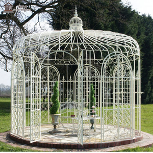 Gazebo de hierro forjado personalizado para invernadero, Villa de moda, jardín, boda - Product Image 6