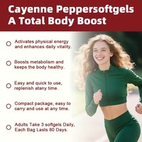 Poivre de Cayenne 60 120 240 Gélules Molles Capsules de Piment Fort Soutien du Système Immunitaire, Santé Cardiaque, Système Circulaire