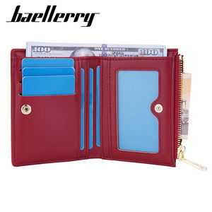 กระเป๋าสตางค์สั้นผู้หญิง Baellerry หนัง PU ขนาด 5 นิ้ว กระเป๋าใส่เหรียญแบบซิป แฟชั่นกระเป๋าสตางค์ขนาดเล็กสำหรับใช้ในชีวิตประจำวัน - Product Image 1