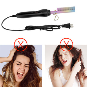 Peine Alisador de Cabello Eléctrico de Doble Uso, Herramienta de Peinado con Calentamiento de Cobre para Cabello Liso y Rizado - Product Image 2