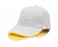 Casquette de baseball en coton personnalisée avec éclairage LED, lumineuse, scintillante, à fermeture snapback, pour soirée rave, festival, événement nocturne
