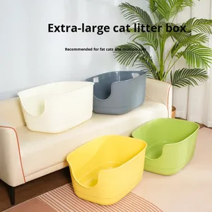 Bac à litière pour chat extra large en PP semi-fermé ouvert anti-éclaboussures - Product Image 2