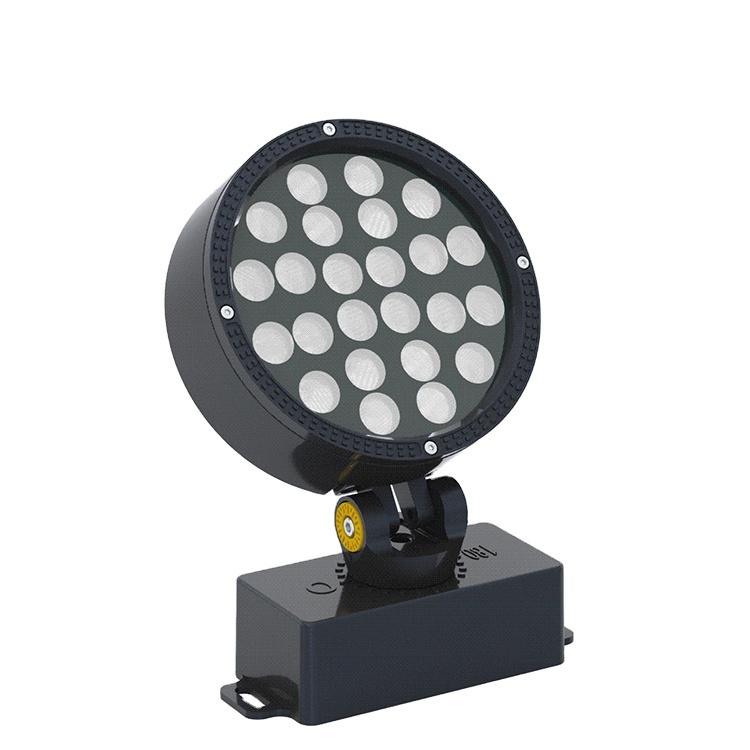 Modern 24W DMX512 RGB LED Flood Light Aluminum IP65 Waterproof with DMX Control for Courtyard Landscape Design