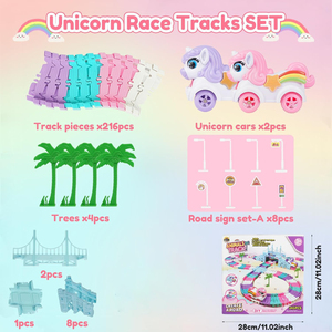 Set <span class=keywords><strong>de</strong></span> Pistas <span class=keywords><strong>de</strong></span> Carreras <span class=keywords><strong>de</strong></span> Unicornios <span class=keywords><strong>de</strong></span> 241 Piezas, Juguetes <span class=keywords><strong>de</strong></span> Pistas <span class=keywords><strong>de</strong></span> Monstruos, <span class=keywords><strong>Pista</strong></span> <span class=keywords><strong>de</strong></span> Carreras Flexible para Niños - Product Image 5
