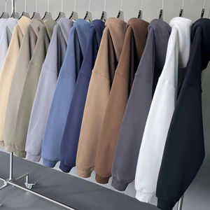 เสื้อฮู้ดดี้ผ้าฟลีซหนานุ่มสำหรับผู้ชาย ทรงหลวม พิมพ์ลาย น้ำหนัก 450 กรัม สไตล์ลำลอง มีฮู้ด มีกระเป๋า สตรีทแวร์ รับผลิตแบบ OEM - Product Image 3