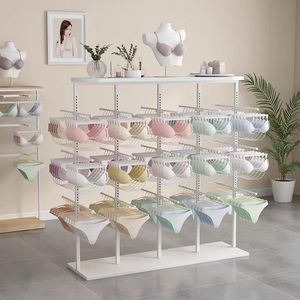Étagère de rangement pour sous-vêtements de style luxe léger, réglable en hauteur, double face, pour soutien-gorge, bas, boîte de rangement pour sous-vêtements, étagère d'îlot - Product Image 2