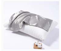 Taie d'oreiller en satin personnalisable, taille Queen, housse de coussin soyeuse pour un sommeil réparateur, 50x70 cm