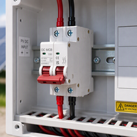 Mini disjoncteur intelligent photovoltaïque DC pour boîtier de distribution, anti-déclenchement accidentel, interrupteur solaire miniature