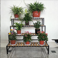Vente directe sur pied du salon support de fleurs à plusieurs niveaux cour extérieure support de pot de fleur simple