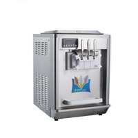 Machine à glace molle et yaourt glacé professionnelle en acier inoxydable à trois têtes BQL-808-1