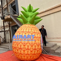 Impression de motifs, boutique de jus d'ananas, décoration gonflable, modèle d'ananas, publicité