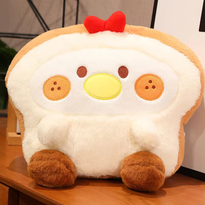 Almohada de Peluche Transformable con Forma de Galleta - Adorable Muñeco de Animal de Dibujos Animados: Conejo, Cachorro, Pollito - Decoración para el Hogar - Product Image 4