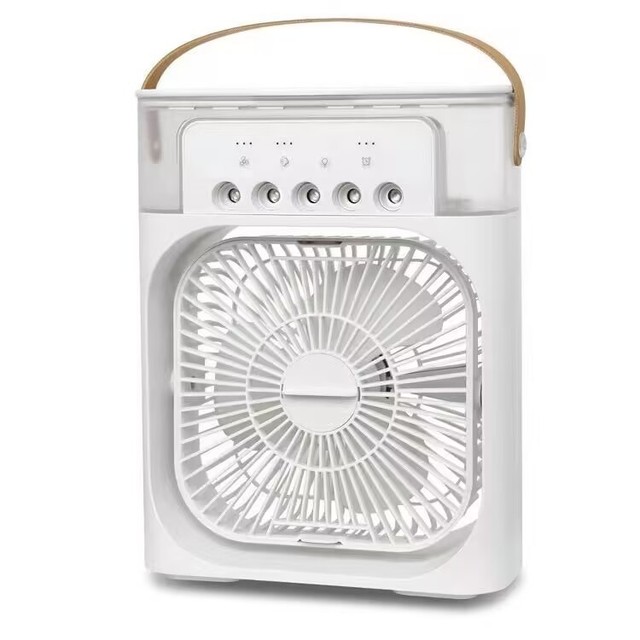 Hot Selling Online Mini Portable Cooling Air Cooler Fan with 7 Mood Lights Foldable and USB/Battery Powered for Hotels
