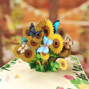 Chizikon Vintage 3D oyma buket kiraz tebrik kartı öğretmenler doğum günü sevgililer günü hediye çiçekler tebrik kartı açılır - Product Image 2