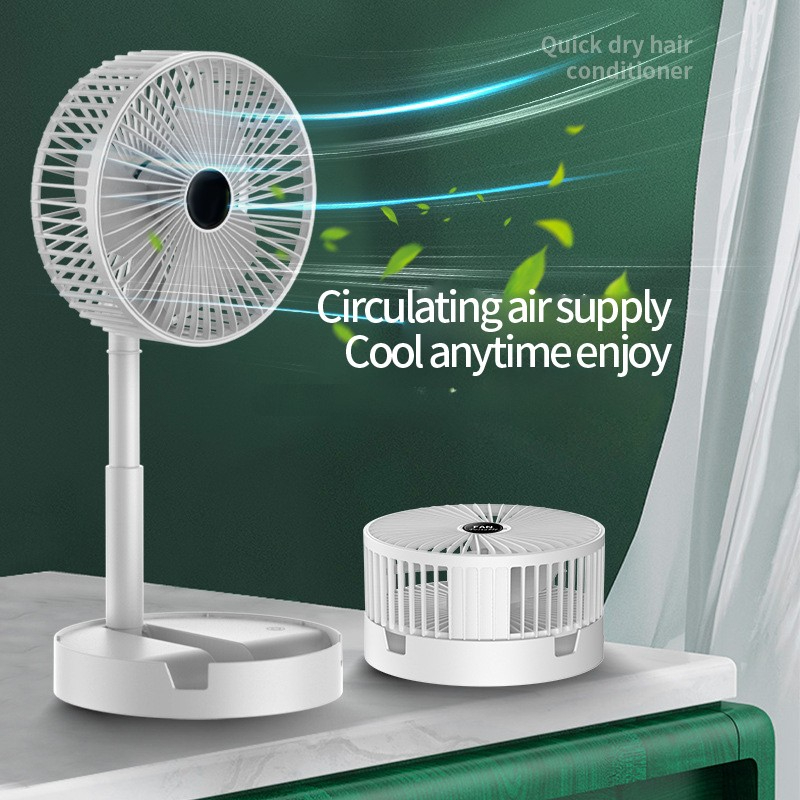 Ventilateur rechargeable blanc