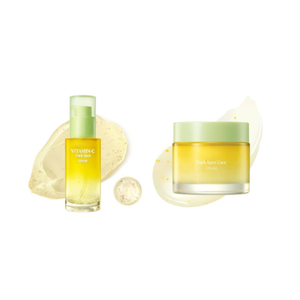 GOODeiL Vegan Green Tangerine Vita C Skin Care Serum+Cream Moisturizer Dark <strong>Spots</strong> Fine Lines Uneven Skin Tone Smoothing - Product Image 1