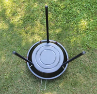 Petit barbecue au charbon de bois portable, design triangulaire rouge, fer, écologique, réglable, barbecue extérieur au charbon de bois